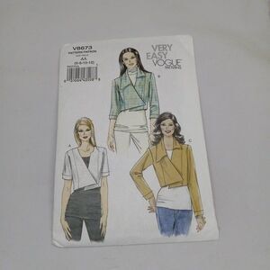 Very Easy Very Vogue Sewing Pattern #V8673-Size AA 6-8-10-12-Jacket-Uncut-F/F-